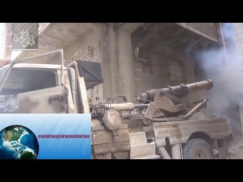 Tin Quân Sự - Phe Nổi Dậy Syria Oanh Tạc Quân Chính Phủ Bằng Đại Bác Kiểu Cổ