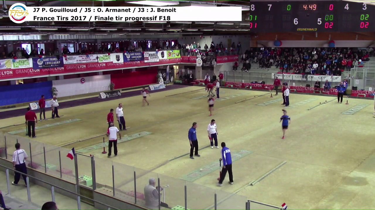 Finale tir progressif F18, Sport Boules, France Tirs, Dardilly 2017