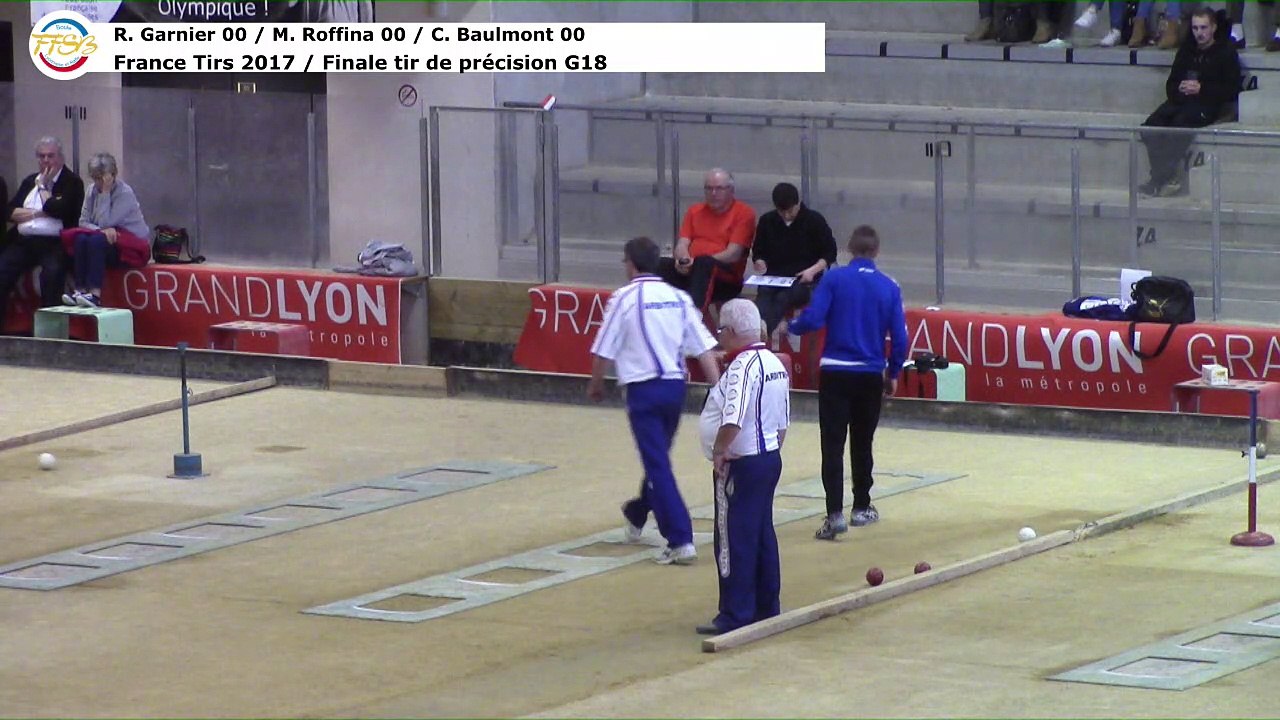 Finale tir précision G18, Sport Boules, France Tirs, Dardilly 2017