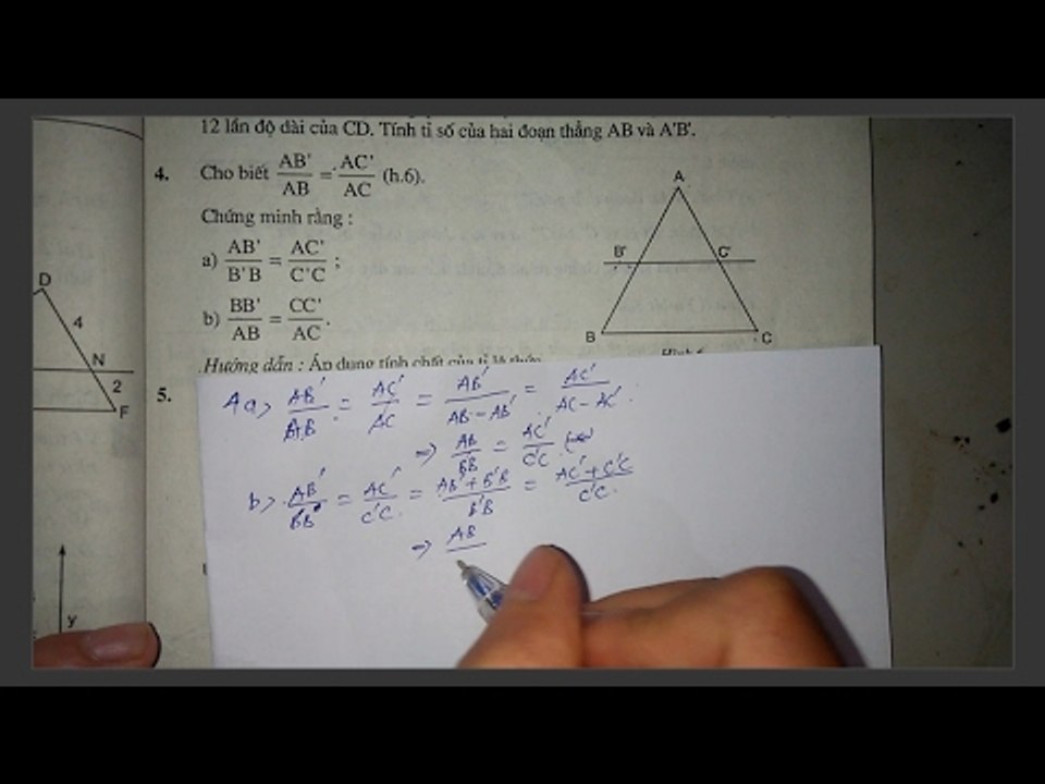 Giải bài tâp hình học 8 - định lý ta let trong tam giác -  online courses