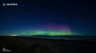 Stunning moonlight aurora borealis timelapse