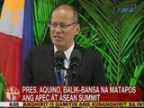 UB: PNoy, balik-bansa na matapos ang APEC at ASEAN Summit