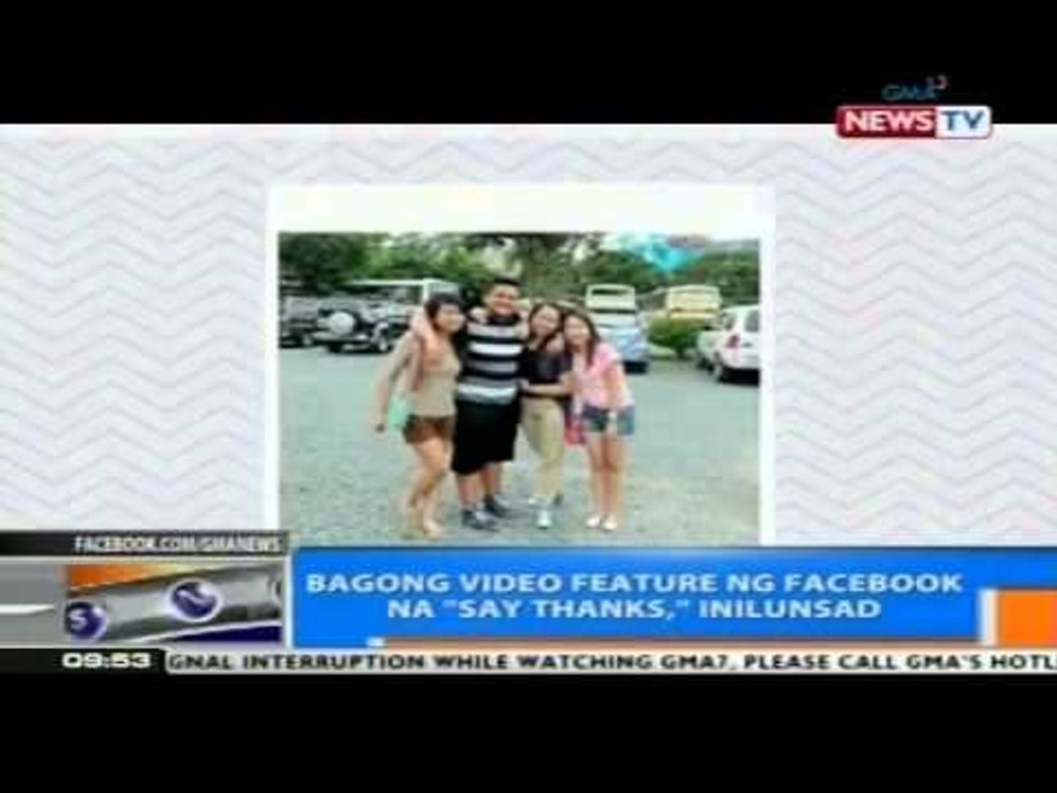NTG: Bagong video feature ng Facebook na 'Say Thanks,' inilunsad
