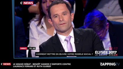 Le Grand Débat : Benoît Hamon s'emporte contre Laurence Ferrari et Ruth Elkrief (vidéo)