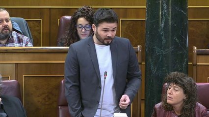 Pregunta de Rufian a Rajoy al congrés