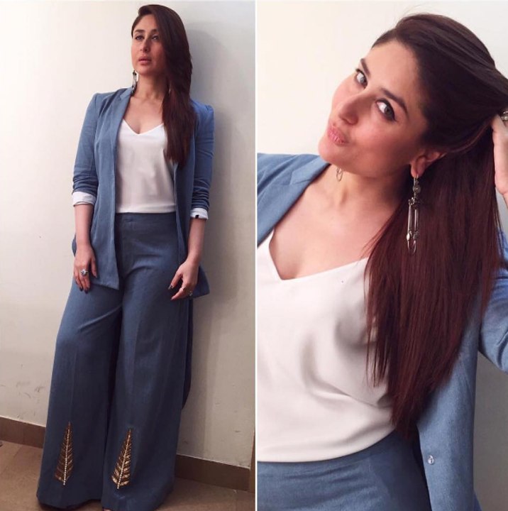 Kareena Kapoor Looks Stunning In Denim Suit For Filmfare Photoshoot 2017