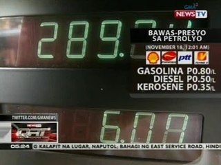 QRT: Presyo ng petrolyo, muling iro-rollback mamayang hatinggabi
