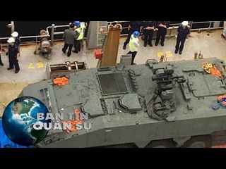 Tin Quân Sự - Hong Kong trao trả 9 xe bọc thép cho Singapore
