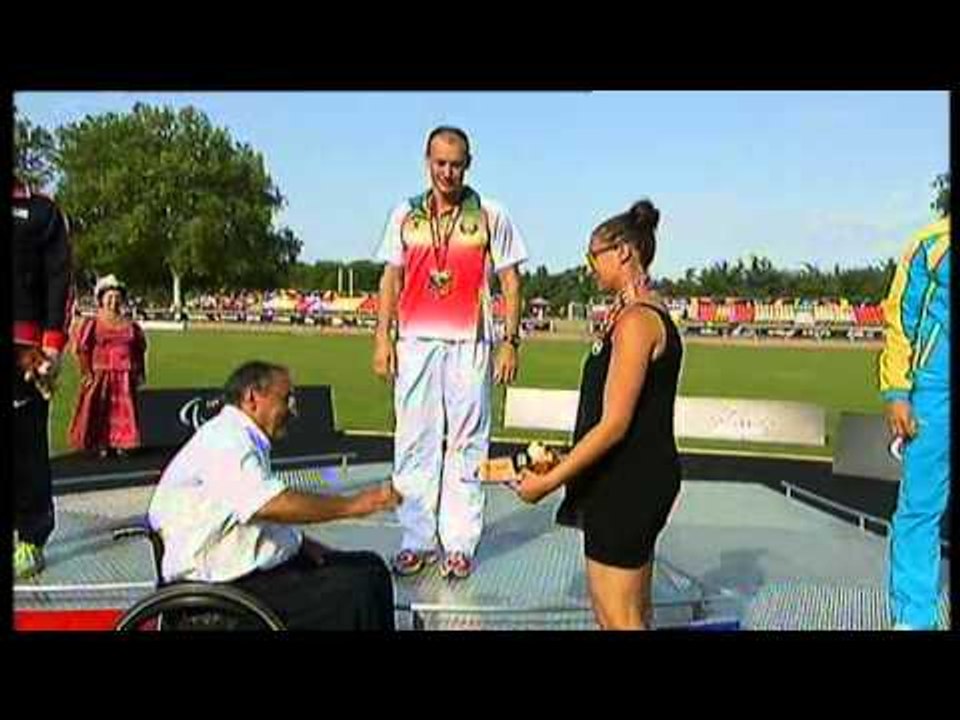 Athletics -  men's high jump T13 Medal Ceremony  - 2013 IPC Athletics World Championships, Lyon