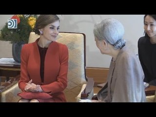 La reina Letizia llega a Japón vestida de Felipe Varela