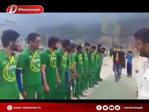 Local IoK Cricket team dons Pakistan Cricket Team Jersey's and sings Pakistan's National Anthem