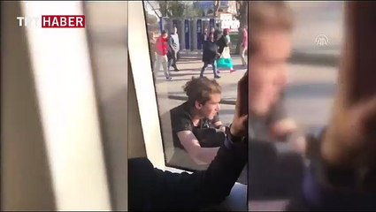 Patencilerin tramvay yolunda tehlikeli yolculuğu