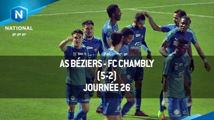J26 - AS Béziers - FC Chambly (5-2), le résumé