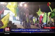 Ecuador: presidente electo Lenín Moreno reprende a periodista
