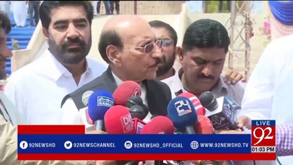 Sukkur: Qaim Ali Shah media talk - 92NewsHDPlus