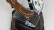 DaZon Wrist Watch Analog Quartz White Dial Stylish Unisex Watch With Leather Strap (Brown)