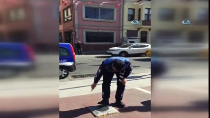 Halı Saha Ağlarına Takılan Karga Böyle Kurtarıldı