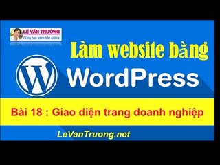 Thiết kế website bằng wordpress - Giao diện trang doanh nghiệp chương 4 bài 3