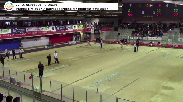 Barrage de la finale tir progressif masculin, Sport Boules, France Tirs, Dardilly 2017
