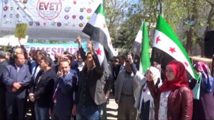 Adıyaman'da Suriye'deki Kimyasal Saldırı Protesto Edildi