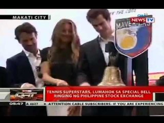Tennis superstars, lumahok sa special bell ringing ng Philippine Stock Exchange