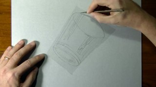 Drawing of a simple glass - How to draw 3D Art-1UsUC8bDvEw