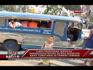 SONA: Ilang pedestrian, madalas nakikipagpatintero sa mga sasakyan kahit tumatawid sa tamang tawiran