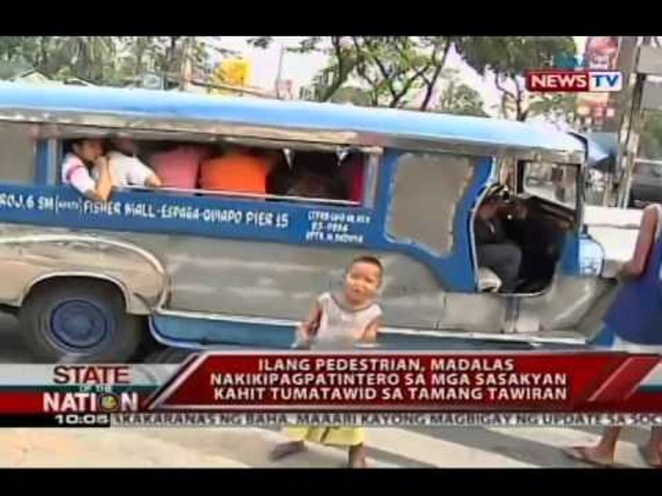 SONA: Ilang pedestrian, madalas nakikipagpatintero sa mga sasakyan kahit tumatawid sa tamang tawiran