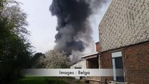 Un incendie ravage un entrepot à Wandre