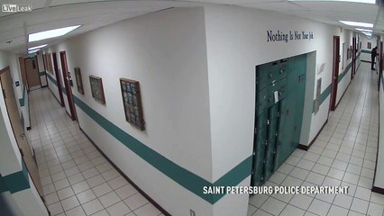 Un policier prend la fuite devant un pensionnaire inhabituel