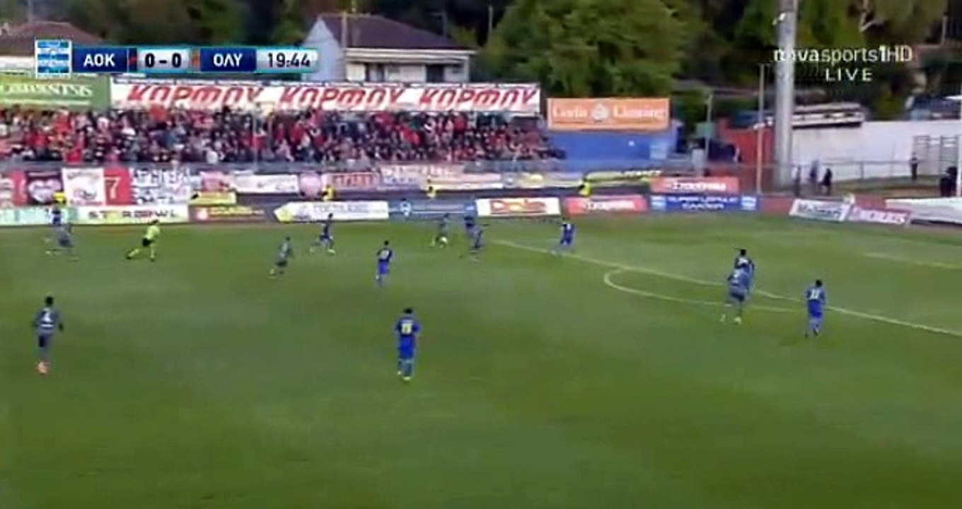 Konstantinos Fortounis Goal HD - Kerkyra	0-1	Olympiakos Piraeus 05.04.2017