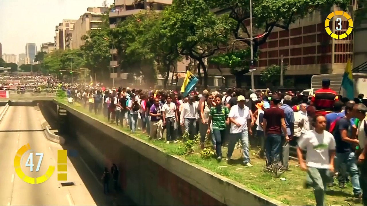 In 60 Seconds: Venezuelan Opposition Supporters Clash With Police