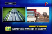 Callao: intensa congestión vehicular en avenida Gambetta