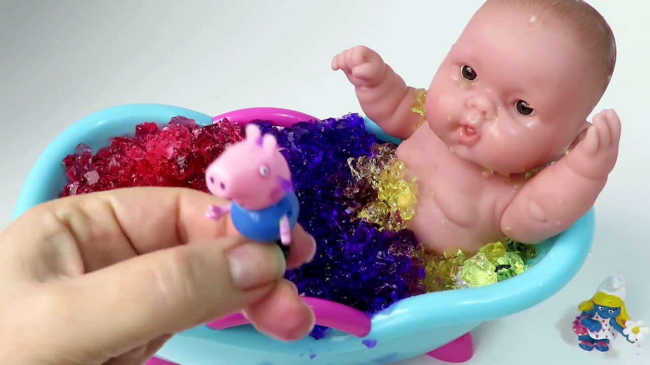 Fun Baby Doll Bath Time Surprises Jelly baff pretend play for kids Children