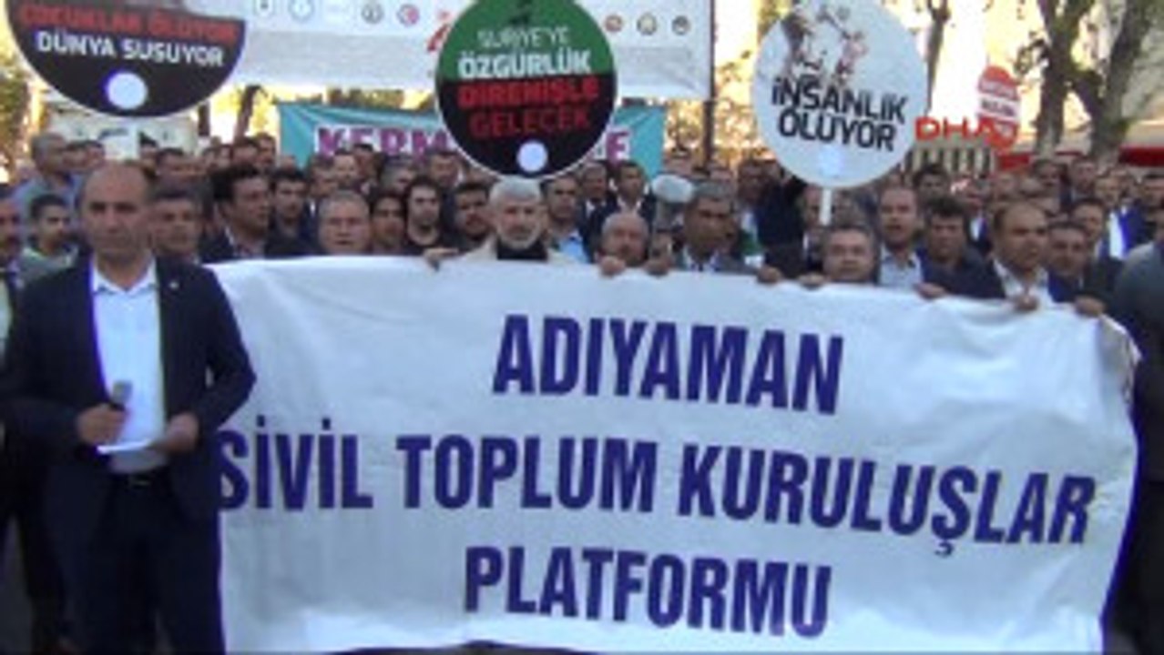 Adıyaman'da Idlib Protestosu