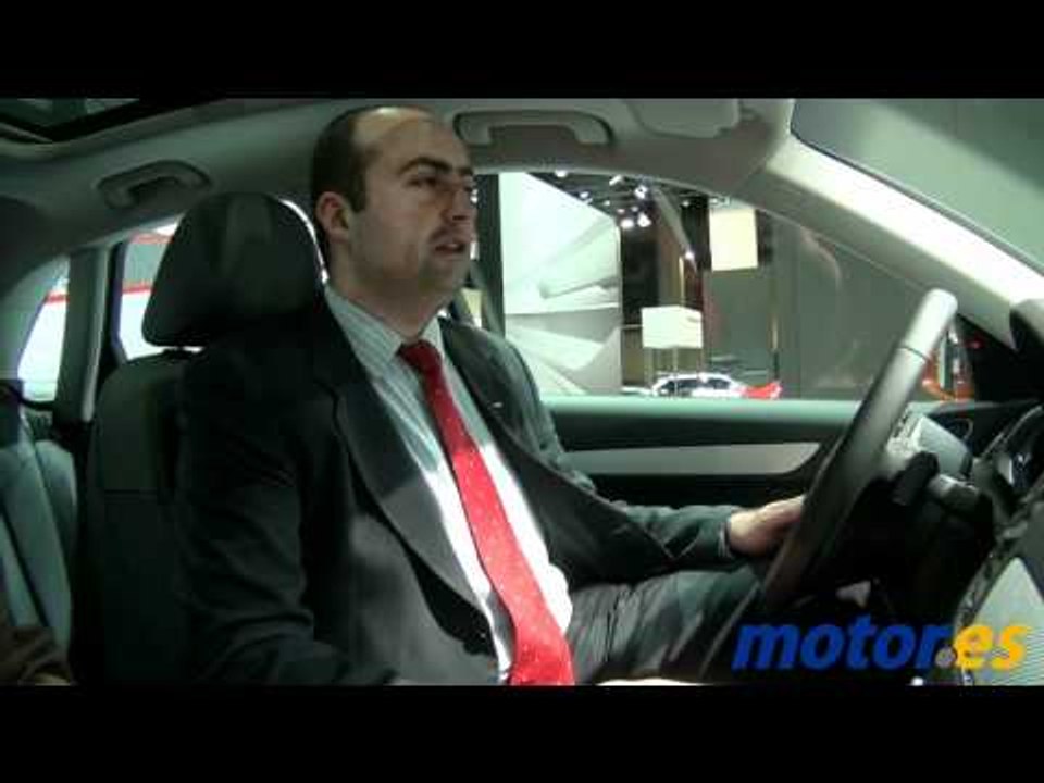 Joan Massallé, Jefe de Producto Audi Q3, presenta el Stand del Salón del Auto. Barcelona 2011