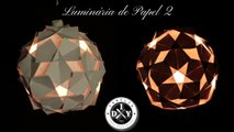 LUMINÁRIA DE PAPEL -  PADRÃO DE TREVO - FAMÍLIA DIY