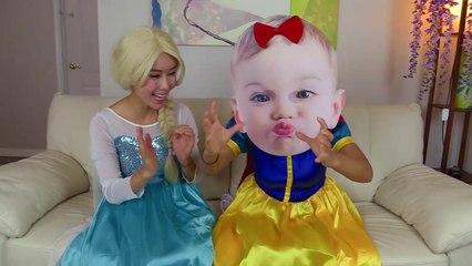 Frozen Elsa & Baby vs Cupcake Thief w_ Catbaby, rapunzel baby, joker family-BGQiCtrT