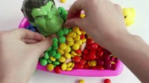 Superhero Hulk Baby Doll Bath Time M&Ms Chocolate Shower With Nursery Rhymes Finger Family Song-T_PrvyH
