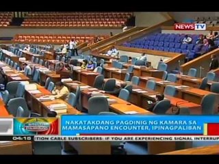 BP: Nakatakdang pagdinig ng Kamara sa Mamasapano encounter, ipinagpaliban