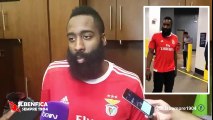 James Harden vestiu a camisola do Benfica