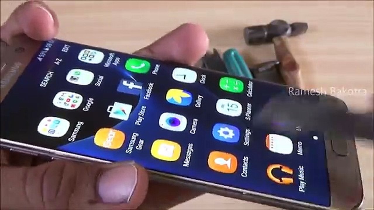 Best- Samsung Galaxy S7 Edge Screen Scratch Test Gorilla Glass 4 Amazing