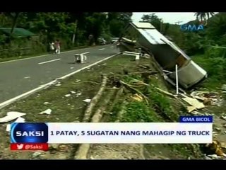 Saksi: 1 patay, 5 sugatan nang mahagip ng truck sa Matnog, Sorsogon