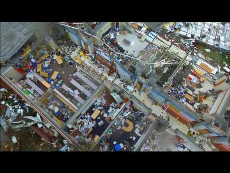 After Tornado Strikes Goodman, Drone Flies Over Damage