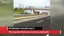 TIR otoyolda kazaya davetiye çıkarttı