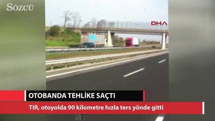 TIR otoyolda kazaya davetiye çıkarttı