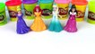 DIY Play Doh Glitter Disney Princess Dresses Magiclip Modeling Clay for Kids Elsa, Ariel-BZ11we8
