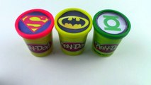 Learn Colors Play Doh Cups Modelling Clay Toys MARVEL AVENGERS, IRON MAN, CAPTAIN AMERICA, SPIDERMAN-Q7