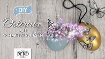 DIY - hübsche Ostereier mit Schmetterlingen und Blüten aus Papier basteln [How to] Deko Kitchen-ZHa