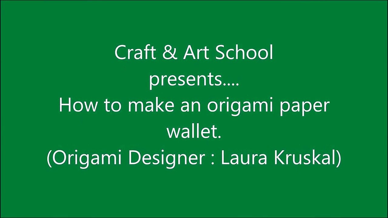How to make origami paper wallet _ Origami _ Paper Folding Craft Videos & Tutorials.-iU